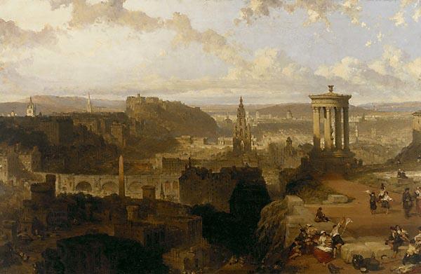 David Roberts Edinburgh from the Calton Hill China oil painting art